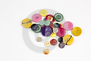 Sewing buttons background. Colorful sewing buttons
