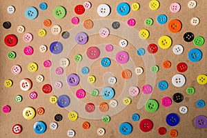 Sewing buttons background. Colorful sewing buttons