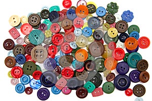 Sewing buttons background. Colorful sewing buttons texture