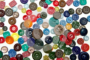 Sewing buttons background. Colorful sewing buttons texture