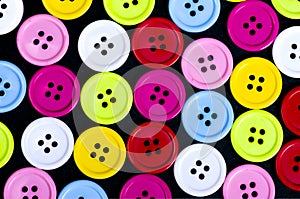 Sewing buttons, Plastic buttons, Colorful buttons background, Bu