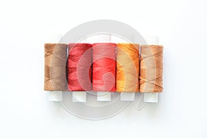 Sewing colored threads