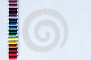 Sewing colored threads