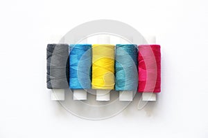 Sewing colored threads