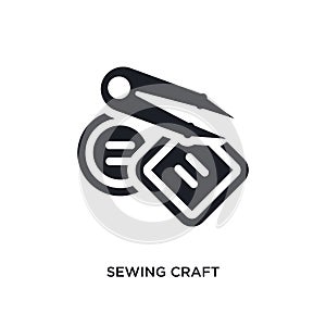 sewing craft isolated icon. simple element illustration from sew concept icons. sewing craft editable logo sign symbol design on