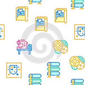 Sewing Craft Studio Collection Icons Set Vector
