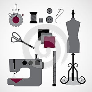 Sewing icon set