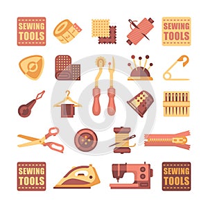 Sewing Icon Set Vector