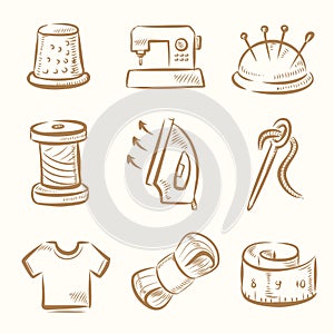 Sewing icon set
