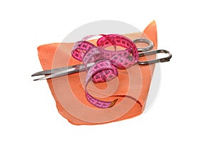 sewing kit isolated on white background