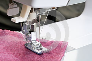 Sewing machine close up