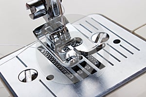 Sewing machine closeup