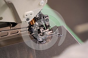 Sewing machine detail close up