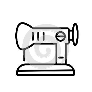 Sewing machine icon vector isolated on white background, Sewing