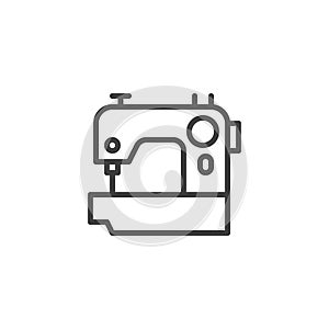 Sewing machine line icon