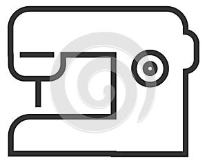 Sewing machine line icon. Tailor equipment symbol