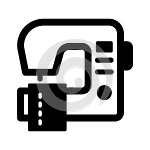 Sewing machine, machine, sew, stitching fully editable vector icon