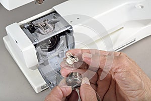 Sewing machine maintenance.