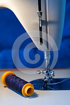 Sewing machine and row photo