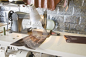 Sewing Machine In Shoemaker Workshop