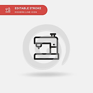 Sewing Machine Simple vector icon. Illustration symbol design template for web mobile UI element. Perfect color modern pictogram