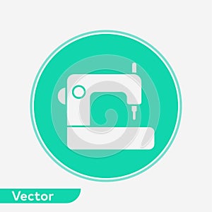 Sewing machine vector icon sign symbol