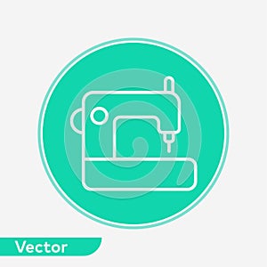 Sewing machine vector icon sign symbol