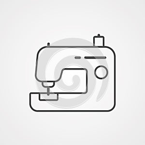 Sewing machine vector icon sign symbol