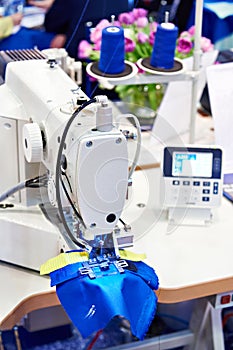 Sewing machine in workshop