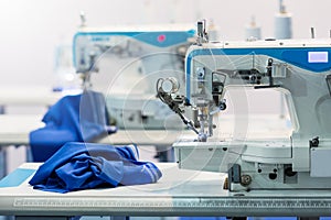 Sewing machines, nobody, cloth industry