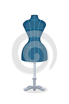 Sewing mannequin flat vector illustration photo