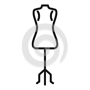 Sewing mannequin icon outline vector. Repair machine