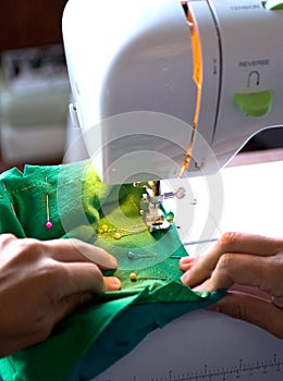 Sewing on a modern machine