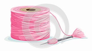 Sewing Needle and Pink Thread Spool  Vector