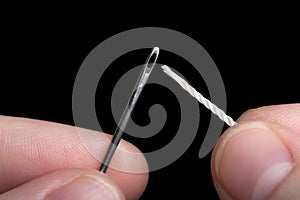 Sewing needle and thread