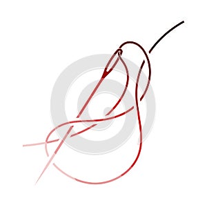 Sewing Needle With Thread Icon