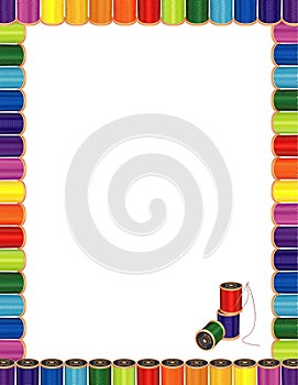 Sewing Needle and Threads Poster Frame