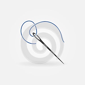 Sewing Needle vector icon - Needlework creative symbol