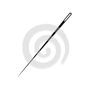 Sewing Needle vector icon. Thread vector sew tailor logo. isolated needle illustration photo