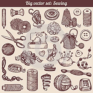 Sewing And Needlework Doodles Collection