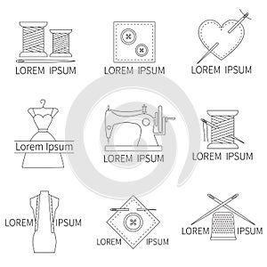 Sewing and needlework icons