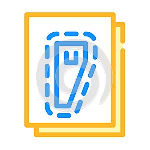 Sewing pattern color icon vector flat illustration