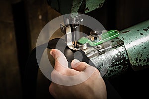 Sewing process of the leather belt