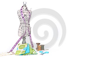 Sewing and Quilting Thread On White