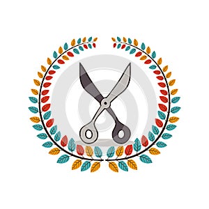 Sewing scissors symbol