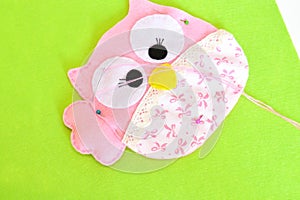 Sewing set for felt owl - how to make an owl toy. Step