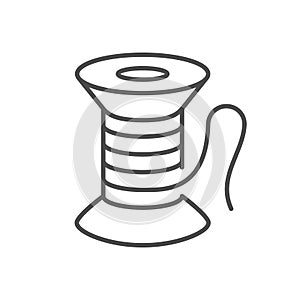 Sewing spool line outline icon