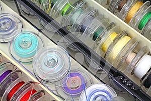 Sewing Supply Bobbins Close View