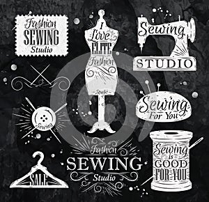 Sewing symbol chalk