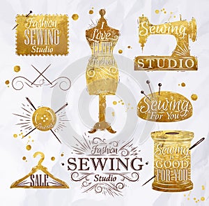 Sewing symbol gold